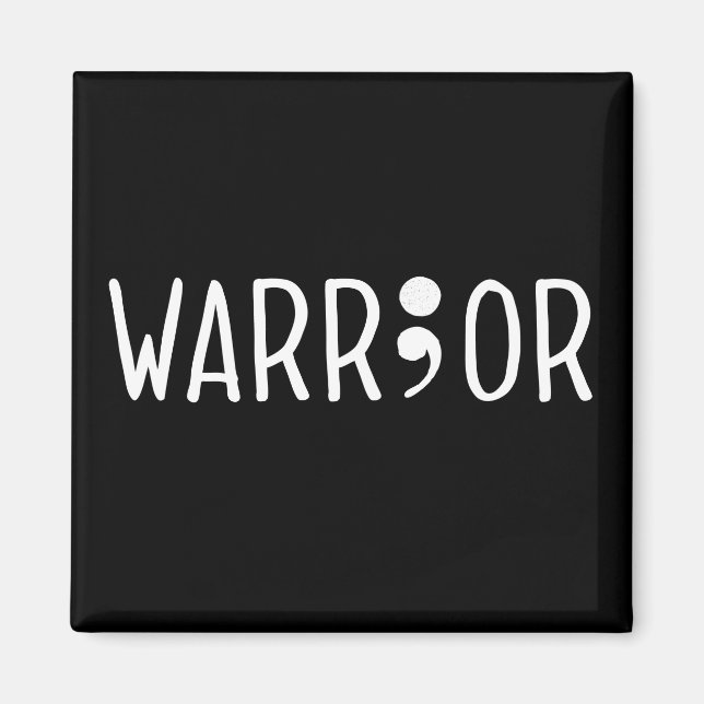Imã Projeto Semicolon Warrior (Frente)