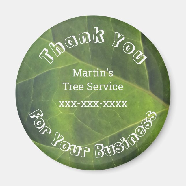 Imã Promoção de Negócios de Folha Verde de Apreciação  (Frente)