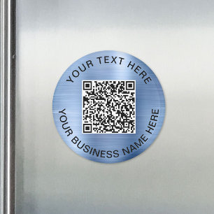 Imã Promocional de código QR azul