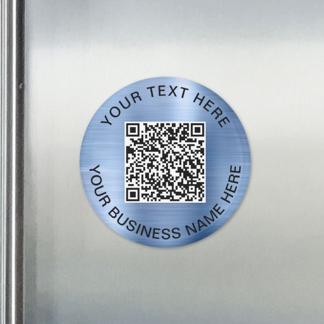 Imã Promocional de código QR azul (Promotional QR Code Blue Magnet)