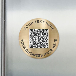 Imã Promocional de código QR Dourado