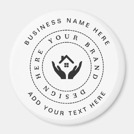 Imã Promocional de texto e logotipo personalizado mini