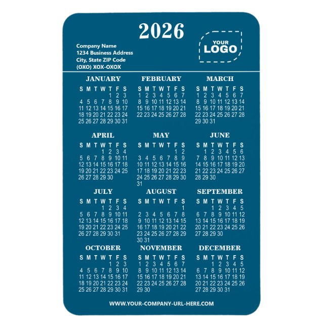 Ímã Promocional Empresarial Personalizado 2026 (Vertical)