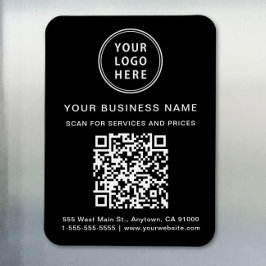 Ímã Promocional Logotipo comercial Código QR preto