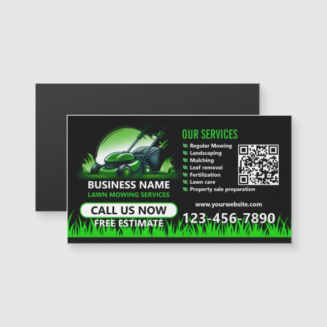 Ímã Promocional QR de Cuidados Profissionais com G (Frente/Verso)