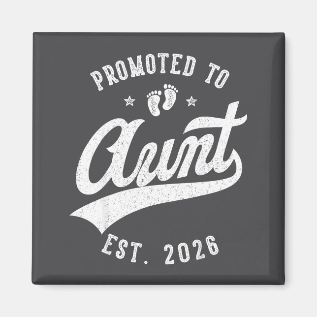 Imã Promoted To Aunt 2026 Baby Announcement Family Mat (Frente)