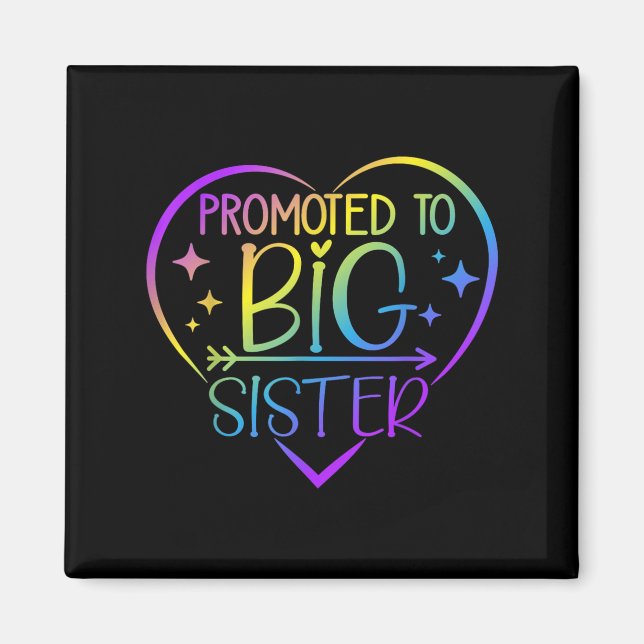 Imã Promoted To Big Sister - New Baby Birth Announceme (Frente)