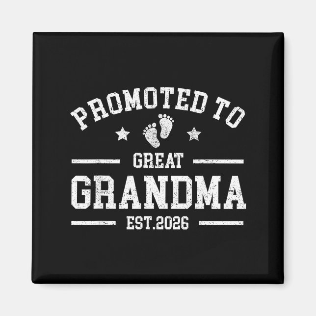 Imã Promoted To Great Grandma Est. 2026 Baby Announcem (Frente)