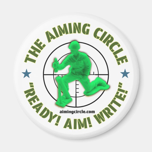 Imã "Pronto! Mire! Escreva!" (Frente)