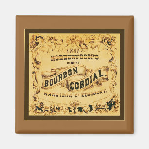 Imã Propaganda cordial do vintage do ~ de Bourbon