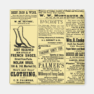 Imã Propaganda de jornal dos calçados