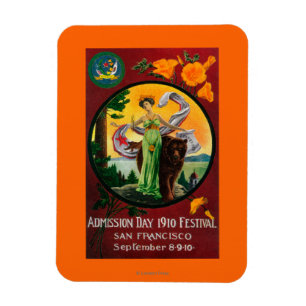 Ímã Propaganda do dia de admissão, festival do estado