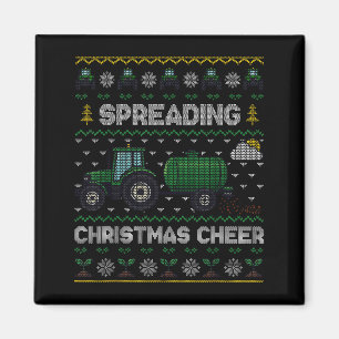 Imã Propagando Alegria de Natal Trator de Agricultura