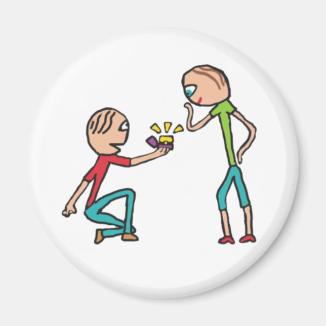 Imã Proposta de Casamento do noivado (Frente)