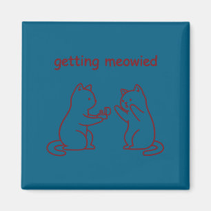 Imã Proposta de noivado de casamento de gato meowied