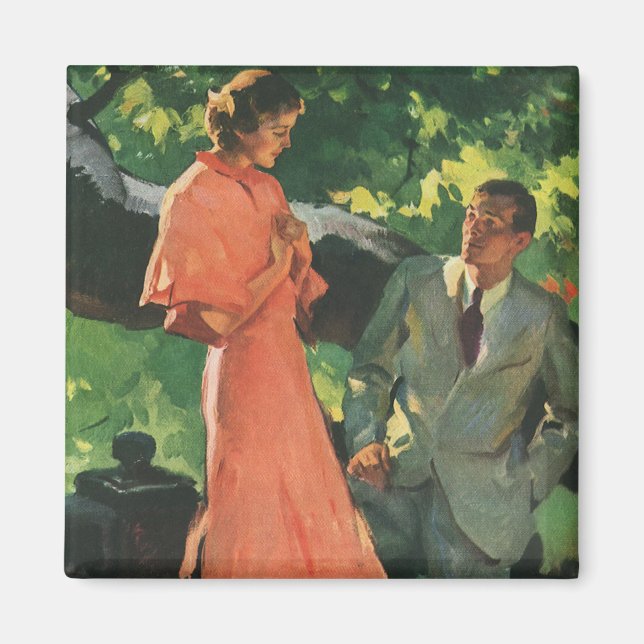 Imã Proposta Vintage; Você Casa Comigo? (Frente)