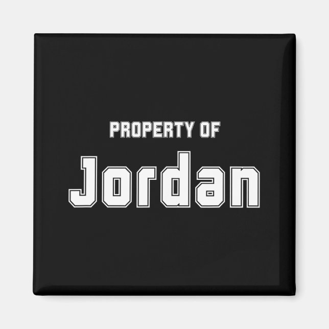 Imã Propriedade De Jordan Presentes Divertidos De Desp (Frente)