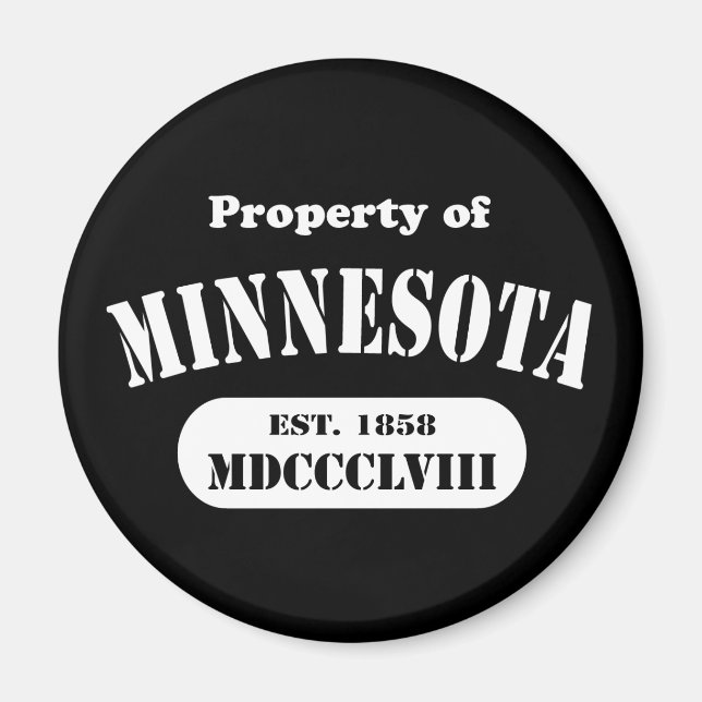 Imã Propriedade de Minnesota - qualquer cor! (Frente)