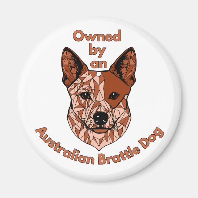 Imã Propriedade de um Cachorro Brattle (Vermelho) (Frente)