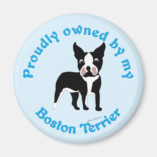 Imã Propriedade orgulhosa de um Boston Terrier (Frente)