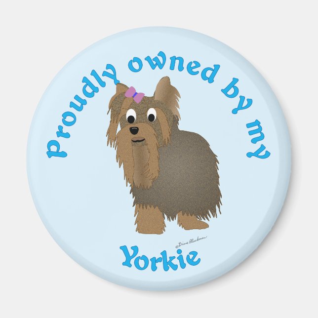 Imã Propriedade orgulhosa de um Yorkie (Frente)