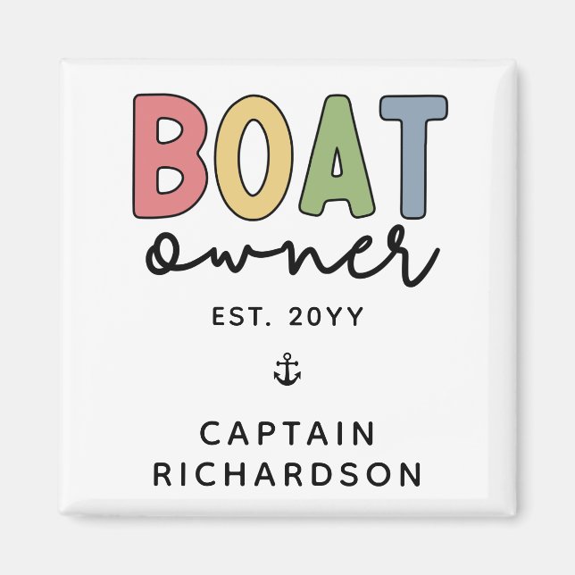 Imã Proprietário de Barcos Personalizados estabeleceu  (Frente)