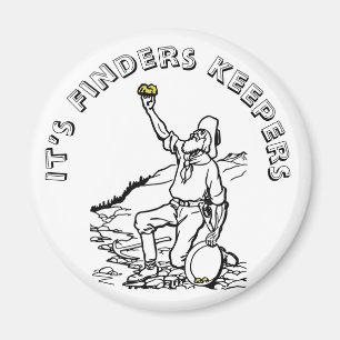 Imã Prospector Dourado de Hora Antiga