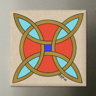 Imã Proteção Nórdica contra Witchcraft ou Witch's Knot