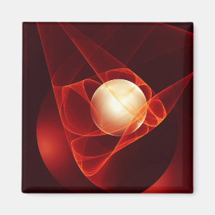 Imã Protegendo Você, Arte Fractal Vermelha Abstrato M