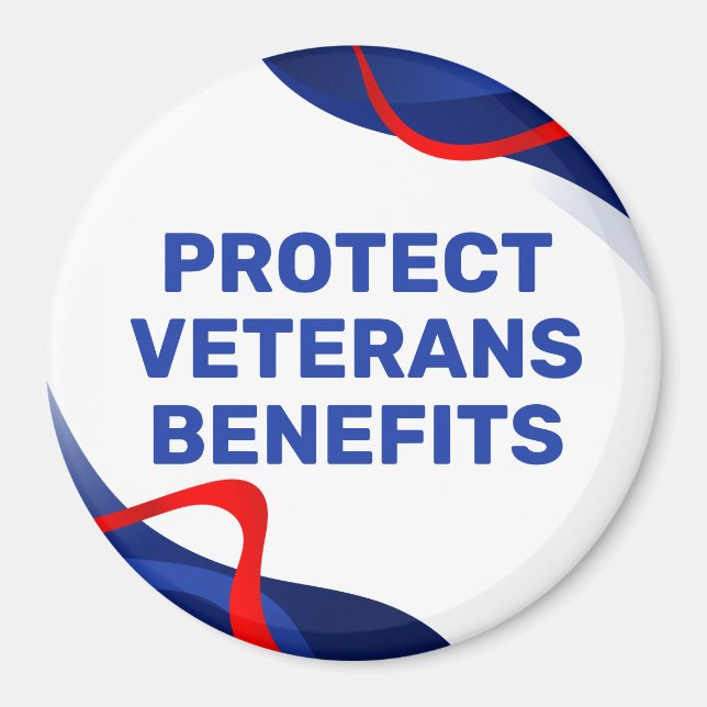 Imã Proteger Benefícios dos Veteranos Político (Frente)