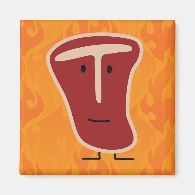 Imã Proteína de carne de bife T-osso grelhada carne de (Frente)