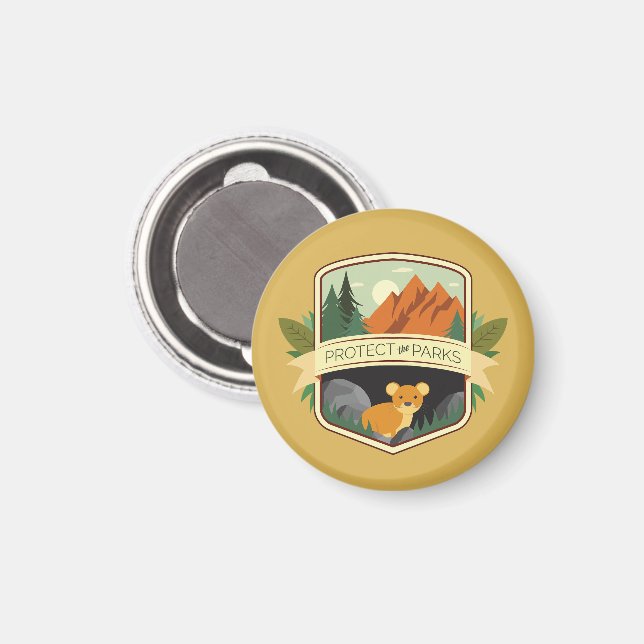 Imã Proteja o Parks Pika (Front/Back)