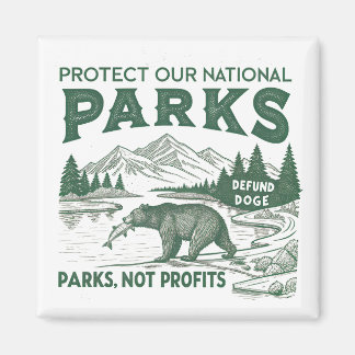 Imã Proteja os nossos parques nacionais de cães de def