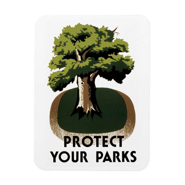 Ímã Proteja seus parques (Vertical)