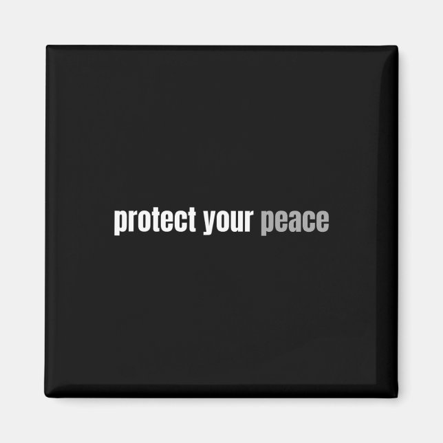 Imã Proteja sua tranquilidade Tranquila Relaxe Mental (Frente)