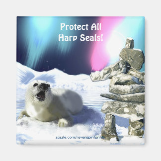 Imã Proteja Todas As Focas Harp! Magneta Selvagem