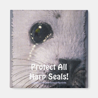 Imã Proteja Todas As Focas Harp! Magneta Selvagem