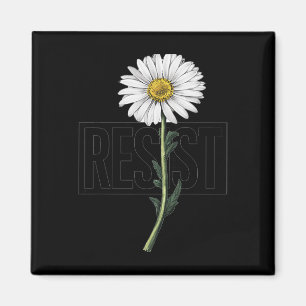 Imã Protesto Floral Resistir Design Político Para Ativ