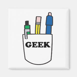 Imã Protetor de bolso de GEEK engraçado