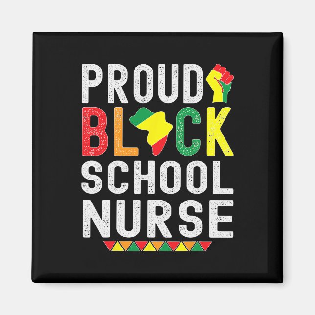 Imã Proud Black School Nurse Black History Month For A (Frente)