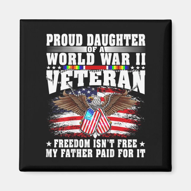 Imã Proud Daughter Of World War 2 Veteran Military Vet (Frente)