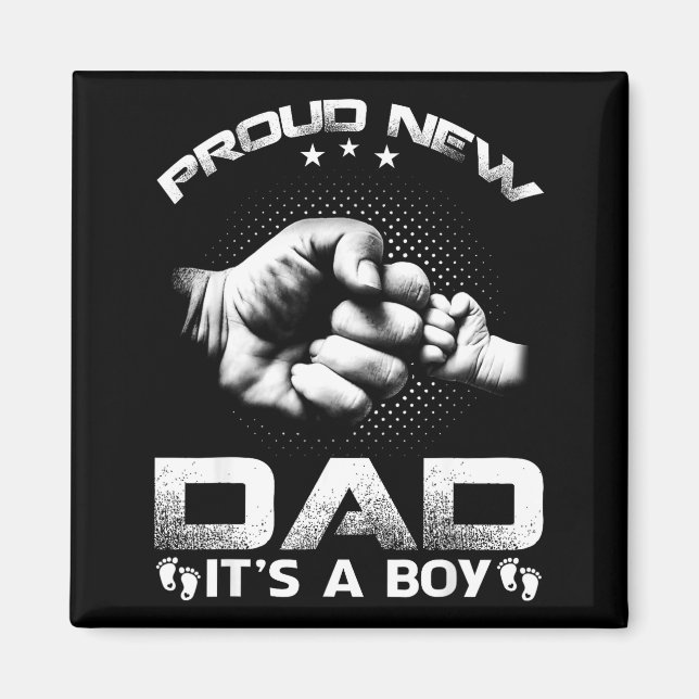 Imã Proud New Dad It's A Boy  (Frente)