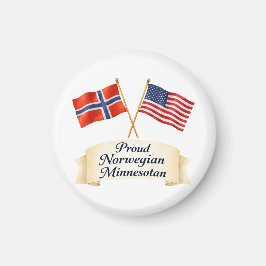Imã Proud Norwegian Minnesotan Heritage Magnet