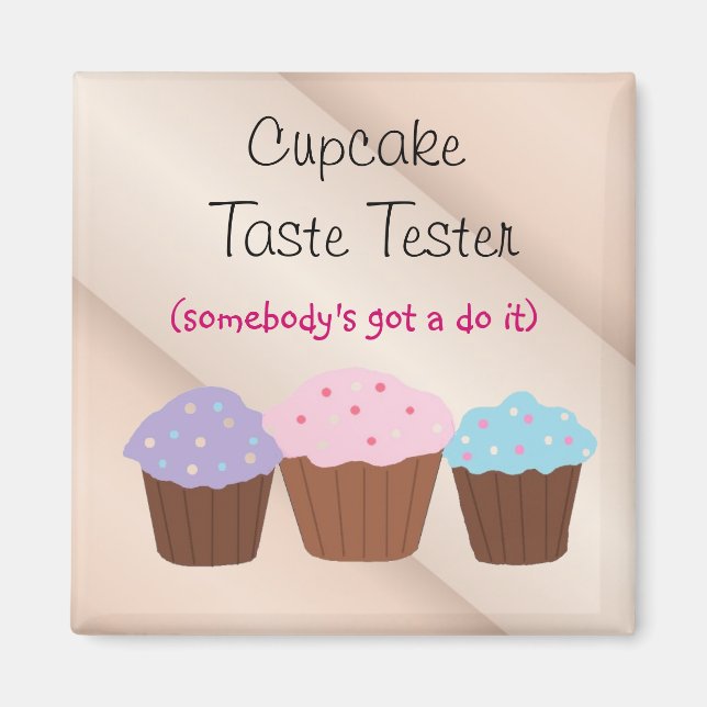 Imã Provador de Sabor de Cupcake (Frente)