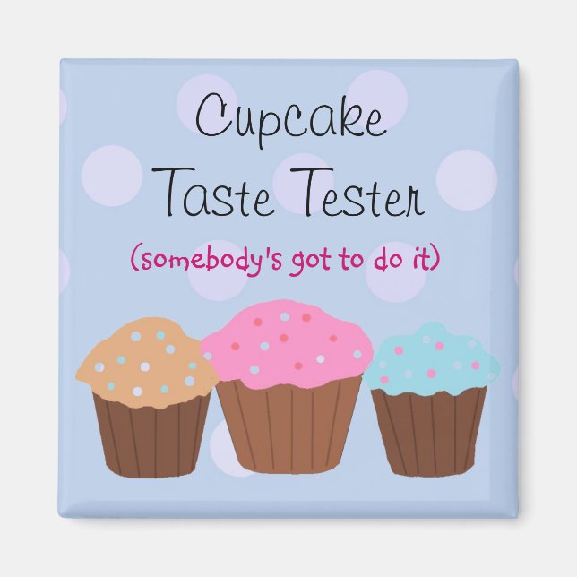 Imã Provador de Sabor de Cupcake (Frente)