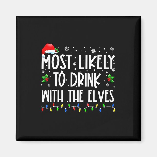 Imã Provavelmente Beber Com O Natal Da Família Elves E (Frente)