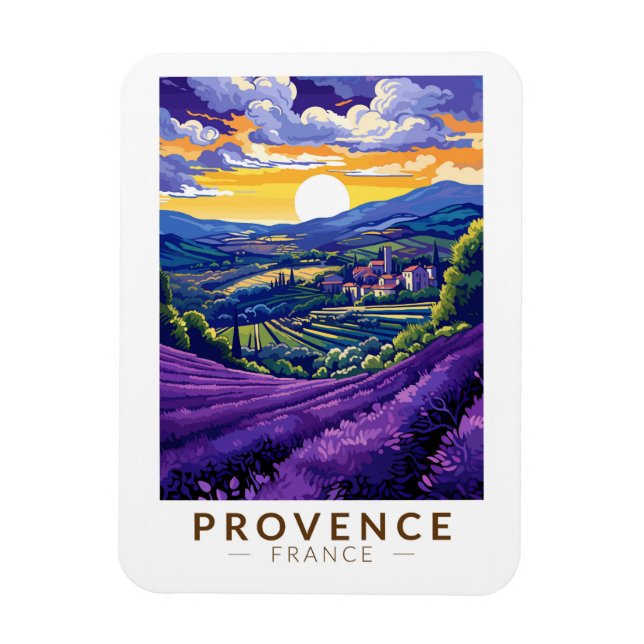 Ímã Proveniência França Lavanda Art Vintage (Vertical)