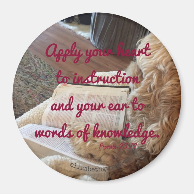 Imã Provérbios 23:12 ímã (Frente)