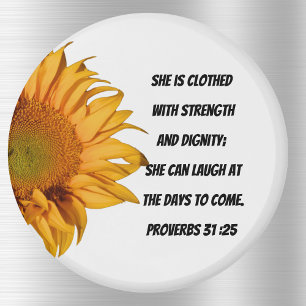 Imã Provérbios 31:25 BíbliaHalf Sunflower Christian