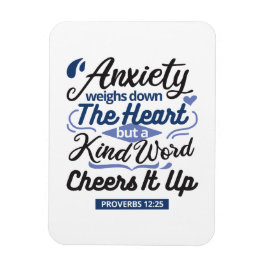 Ímã Proverbs 12:25 Bible Verse – Kind Word Art
